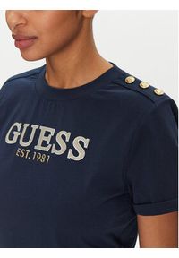 Guess T-Shirt W5GI15 K8FQ4 Granatowy Regular Fit. Kolor: niebieski. Materiał: bawełna