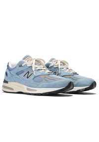 Buty unisex New Balance U991BV2 – niebieskie. Kolor: niebieski. Materiał: guma, skóra. Szerokość cholewki: normalna. Sport: bieganie #2