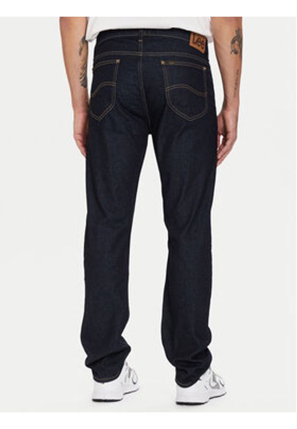 Lee Jeansy Rider 112372611 Granatowy Slim Fit. Kolor: niebieski