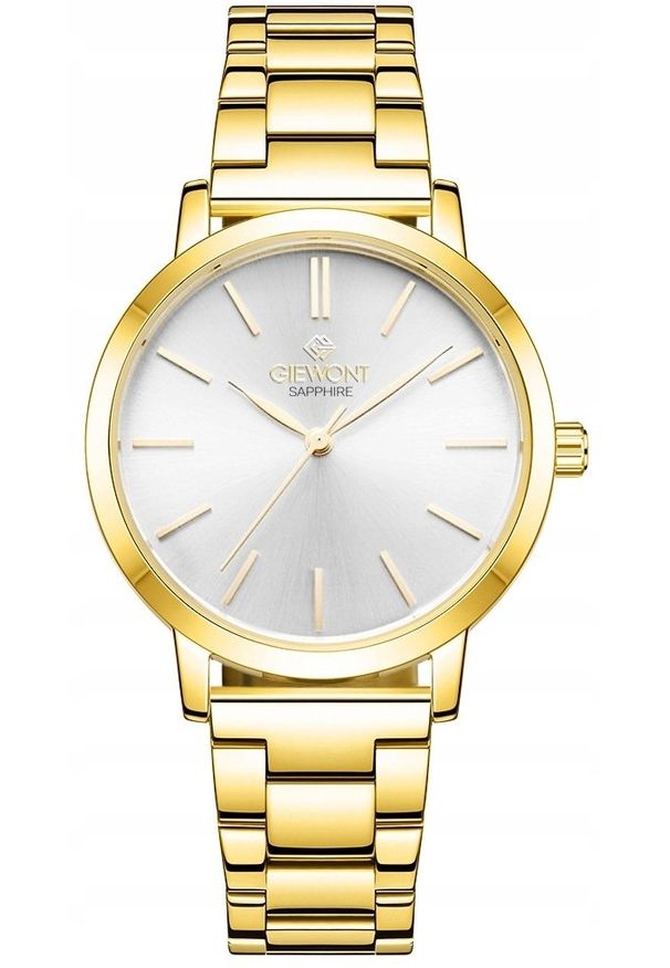 Zegarek Giewont Zegarek Damski Giewont Sapphire Złoto Srebrny GW2360-B2. Kolor: srebrny, złoty, wielokolorowy