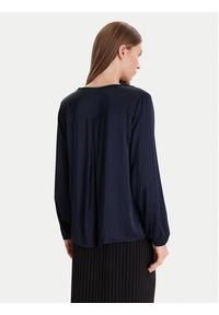 Maryley Bluzka 25IB824/18BL Granatowy Regular Fit. Kolor: niebieski. Materiał: wiskoza #3