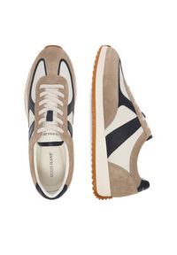 Guess Jeans Sneakersy EO-ORLANDO-01 126AM Beżowy. Kolor: beżowy. Materiał: materiał #6