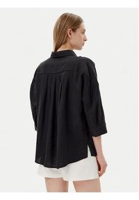 TOMMY HILFIGER - Tommy Hilfiger Koszula WW0WW46169 Czarny Loose Fit. Kolor: czarny. Materiał: len #5