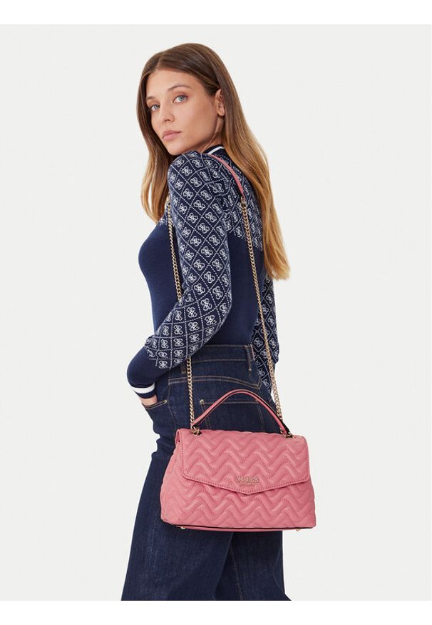Guess Torebka HWQG96 53210 Różowy. Kolor: różowy. Materiał: skórzane