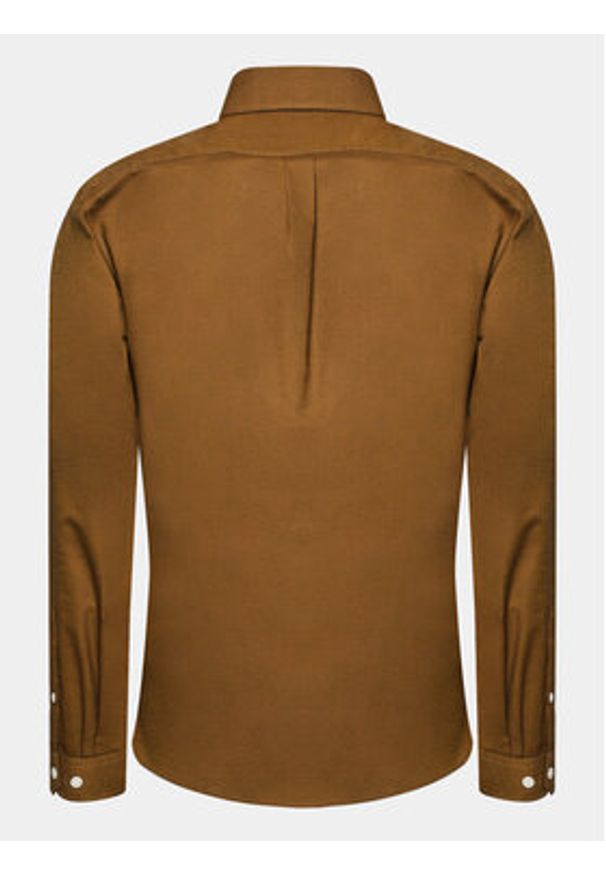 Lindbergh Koszula 30-203174 Brązowy Slim Fit. Kolor: brązowy. Materiał: bawełna