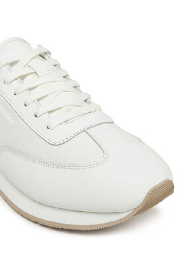 Calvin Klein Sneakersy Low Top Lace Up Tmbl Lth HM0HM01804 Biały. Kolor: biały. Materiał: skóra