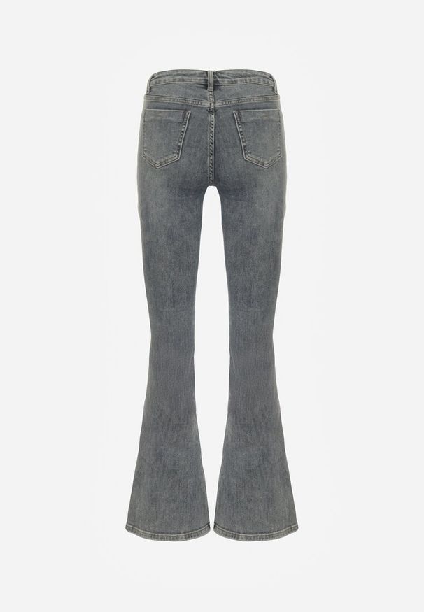 Renee - Niebieskie Jeansy o Fasonie Flare Regular Waist Setava. Okazja: na co dzień. Kolor: niebieski. Styl: casual