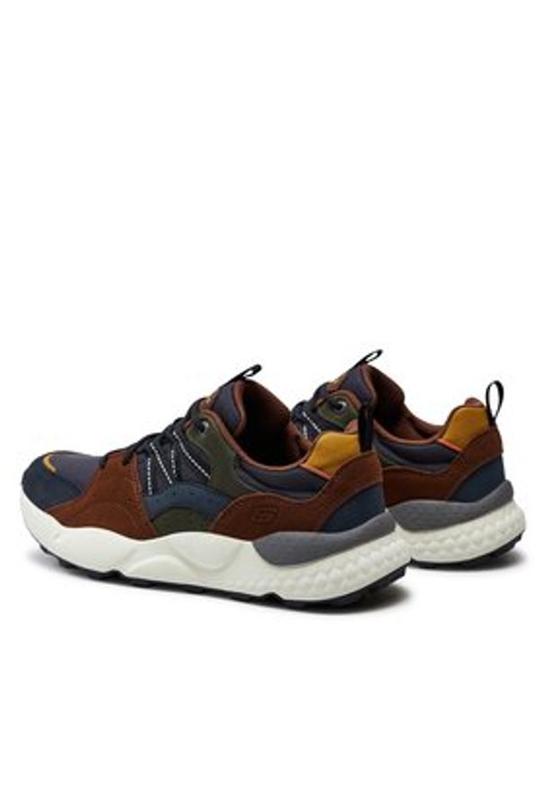 skechers - Skechers Sneakersy Bendino-Dormer 210555/NVMT Granatowy. Kolor: niebieski. Materiał: skóra