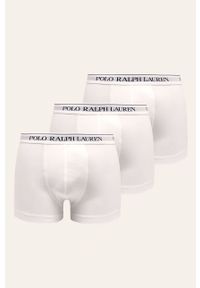 Polo Ralph Lauren - Bokserki (3 pack). Kolor: biały. Materiał: bawełna, materiał, dzianina, elastan. Wzór: gładki #1