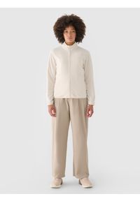 4f - 4F Polar ze stójką regular damski - beżowy XS. Typ kołnierza: kołnierzyk stójkowy. Kolor: beżowy. Materiał: polar. Wzór: gładki. Sezon: zima. Sport: turystyka piesza, wspinaczka, snowboard, narciarstwo #2