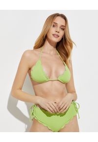 MARYSIA SWIM - Trójkątny top od bikini Broadway. Kolor: zielony. Materiał: nylon, tkanina