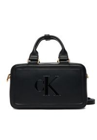 Calvin Klein Torebka Bold Ck Bauletto Crossbody LV04F3411G Czarny. Kolor: czarny. Materiał: skórzane #4