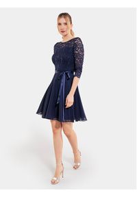 Swing Sukienka koktajlowa 77761210 Granatowy Regular Fit. Kolor: niebieski. Materiał: syntetyk. Styl: wizytowy #3