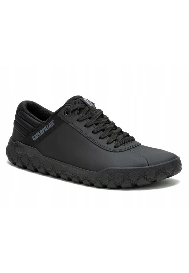 CATerpillar - Buty na co dzień męskie CATERPILLAR HEX+ skóra. Okazja: na co dzień. Kolor: czarny. Materiał: skóra