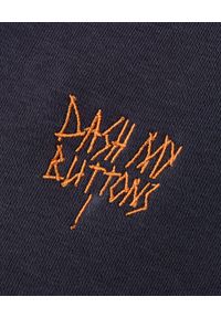 Dash My Buttons! - Grafitowe spodnie dresowe z haftem. Stan: podwyższony. Kolor: szary. Materiał: dresówka. Wzór: haft #2