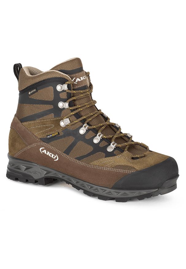 Buty trekkingowe Aku Trekker Pro GTX z Vibram i GoreTex. Kolor: brązowy. Materiał: gore-tex. Technologia: Gore-Tex. Sport: turystyka piesza