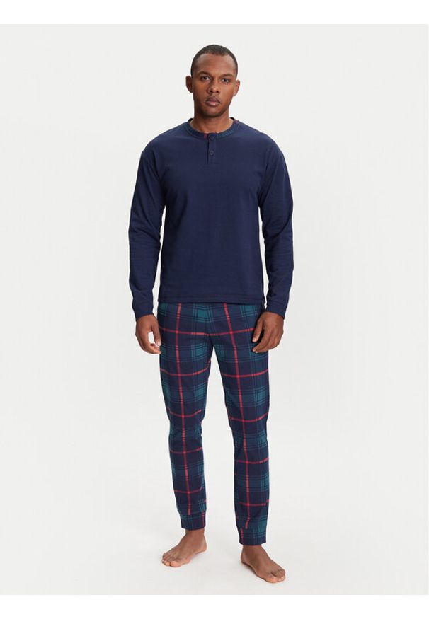 United Colors of Benetton - United Colors Of Benetton Piżama 37MW4P02N Granatowy Regular Fit. Kolor: niebieski. Materiał: bawełna