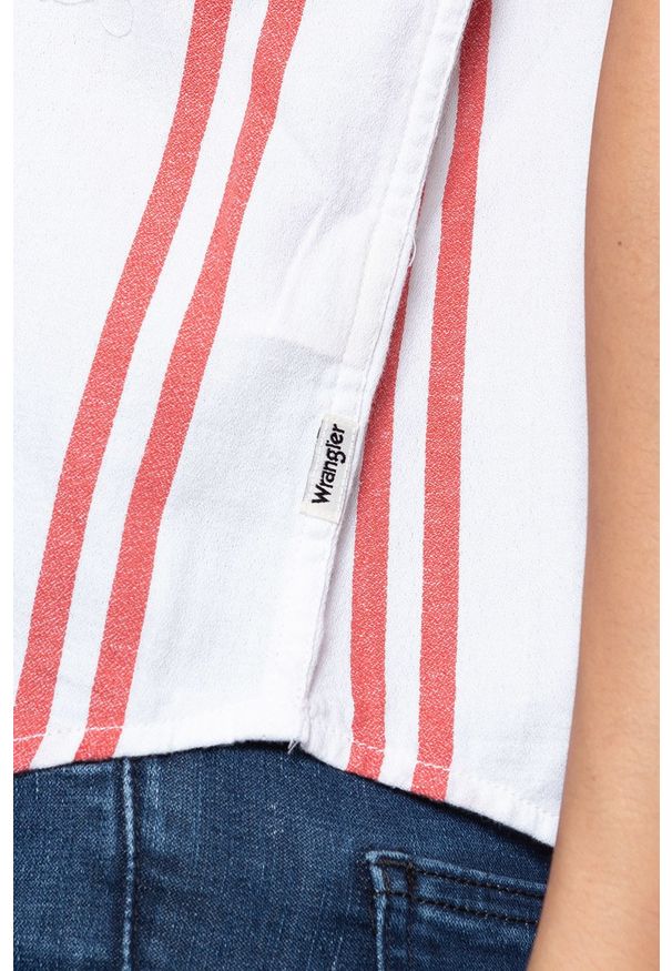 Wrangler - KOSZULA WRANGLER RAGLAN SS SHIRT DUBARRY W5252CKVZ 112129394. Długość rękawa: raglanowy rękaw