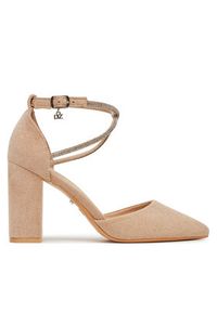 DeeZee Czółenka BG-88416-1 Beżowy. Kolor: beżowy. Materiał: materiał