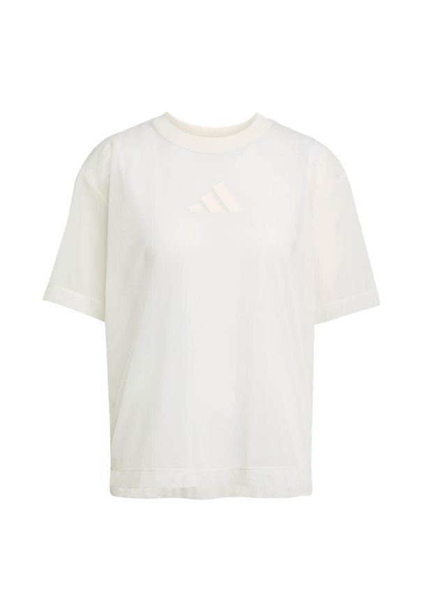 Adidas - Koszulka ALL SZN Soft Lux Mesh. Kolor: biały. Materiał: mesh
