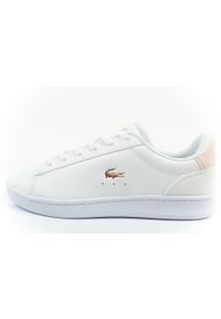 Buty damskie sportowe Lacoste Carnaby trampki. Kolor: biały, różowy, wielokolorowy