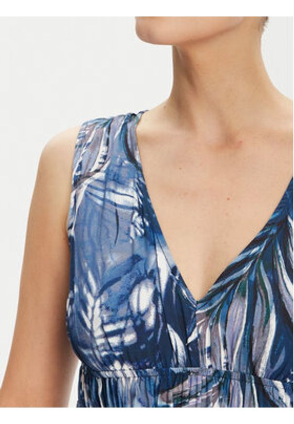 Tatuum Sukienka letnia Leti T2509.196 Granatowy Regular Fit. Kolor: niebieski. Materiał: wiskoza. Sezon: lato