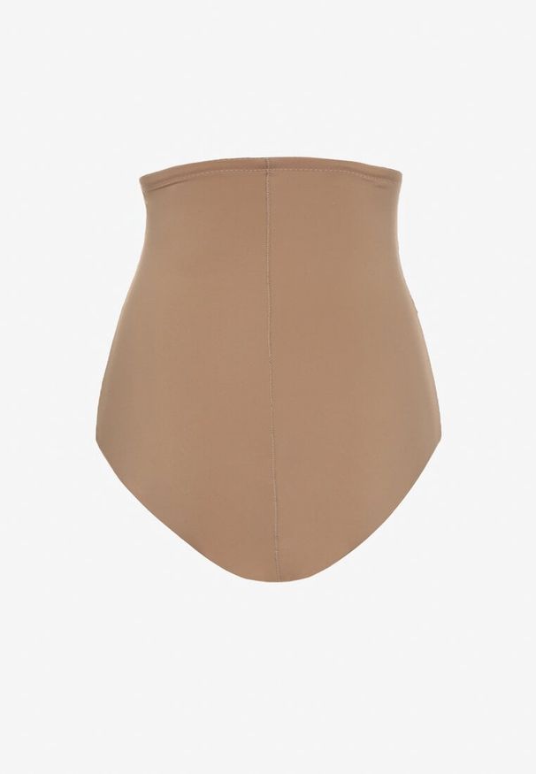 Renee - Ciemnobeżowe Majtki Modelujące High Waist Savirolle. Stan: podwyższony. Kolor: beżowy. Materiał: jeans