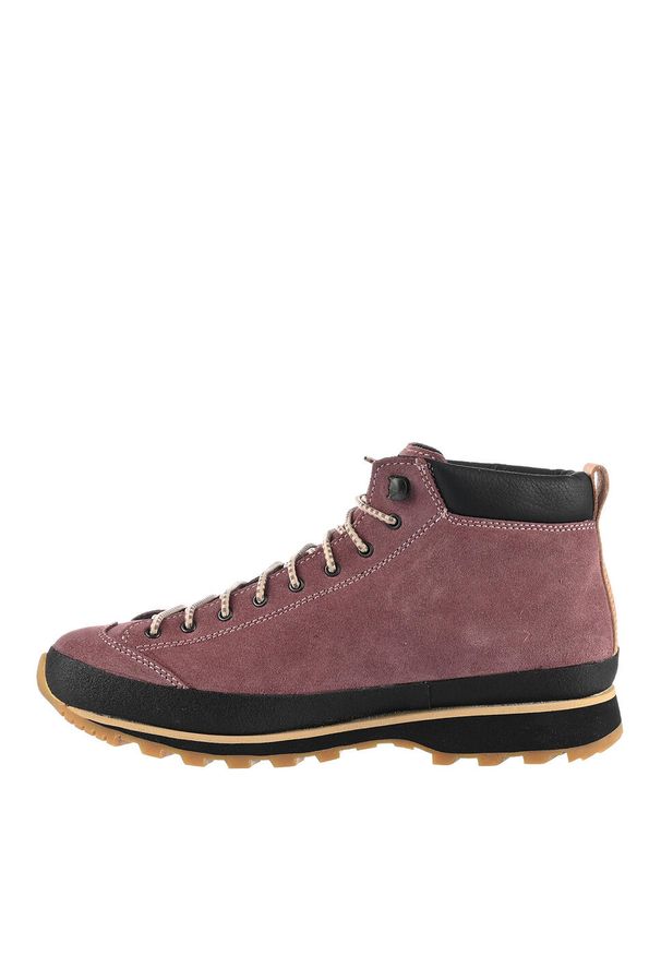 Buty turystyczne LOMER BIO NATURALE MID MTX wysokie zamszowe. Kolor: różowy. Materiał: zamsz