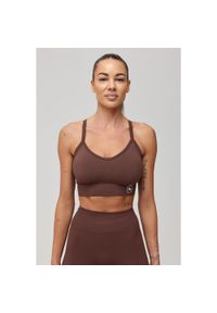 ROUGH RADICAL - Stanik sportowy bezszwowy Rough Radical Seamless Classic Sports Bra. Kolor: brązowy. Sport: fitness