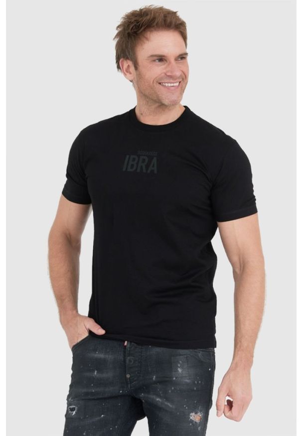 DSQUARED2 Czarny t-shirt męski ibra, Rozmiar S. Kolor: czarny