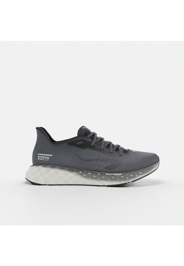 KIPRUN - Buty do biegania męskie Kiprun KS900 Light. Kolor: biały, szary, wielokolorowy. Materiał: materiał. Szerokość cholewki: normalna. Wzór: geometria. Sport: bieganie, fitness