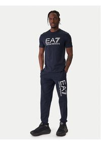EA7 Emporio Armani Spodnie dresowe 7M001415 AF22266 UB102 Granatowy Regular Fit. Kolor: niebieski. Materiał: bawełna #3