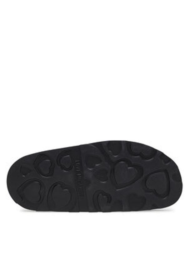 Love Moschino - LOVE MOSCHINO Klapki JA28014I1MIE0000 Czarny. Kolor: czarny. Materiał: skóra