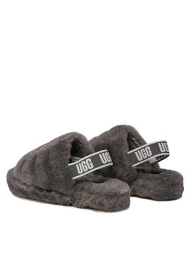 Ugg Kapcie K Fluff Yeah Slide 1098494K Szary. Kolor: szary. Materiał: skóra