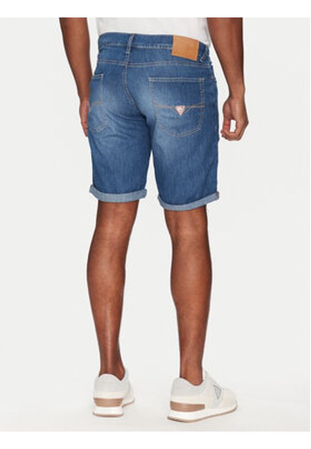 Guess Szorty jeansowe M5GD01 D5MZ2 Niebieski Regular Fit. Kolor: niebieski. Materiał: bawełna