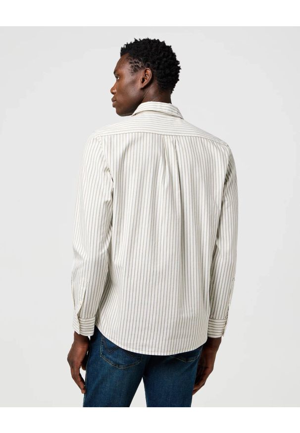 Wrangler - MESKA KOSZULA WRANGLER 1 PKT SHIRT GREEN OXFORD 112371616