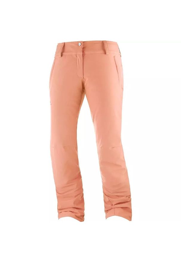 salomon - Spodnie narciarskie damskie Salomon Strike pomarańczowe. Kolor: pomarańczowy. Sezon: zima. Sport: narciarstwo