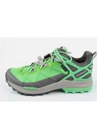 Buty trekkingowe damskie Aku Rocket Gtx. Zapięcie: sznurówki. Kolor: zielony. Materiał: guma, syntetyk, materiał. Szerokość cholewki: normalna. Styl: sportowy