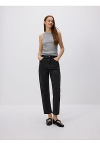 Reserved - Jeansy mom fit - szary. Kolor: szary