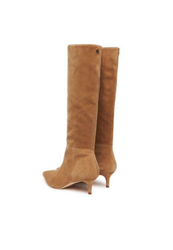 Lauren Ralph Lauren - LAUREN RALPH LAUREN Kozaki 802967811001 Brązowy. Kolor: brązowy. Materiał: skóra, zamsz