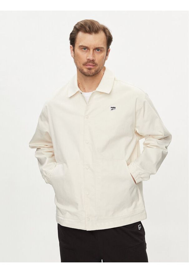 Puma Kurtka przejściowa Downtown 623695 Beżowy Loose Fit. Kolor: beżowy. Materiał: bawełna