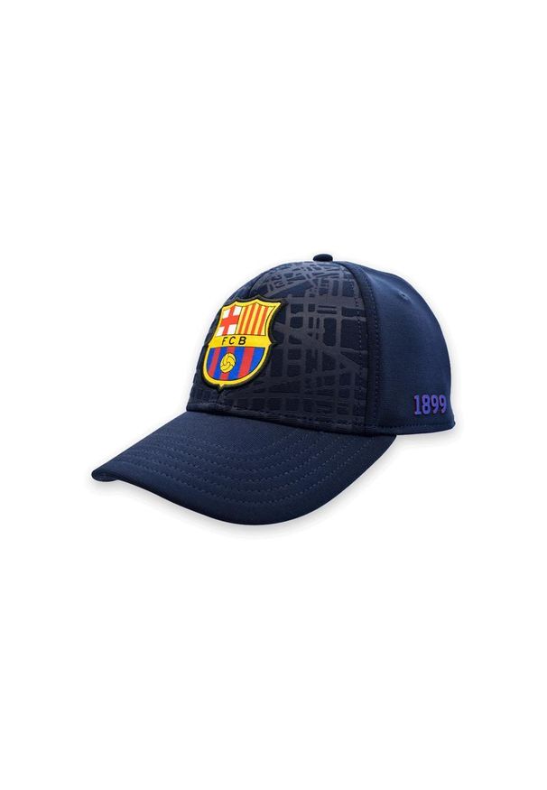 Czapka z daszkiem FC Barcelona Jr - oficjalna licencjonowana. Kolor: niebieski