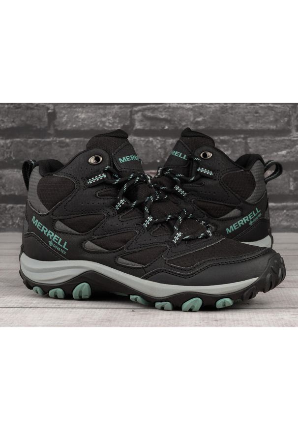 Givova - Buty damskie trekkingowe Merrell WEST RIM SPORT MID GTX. Kolor: czarny. Styl: sportowy