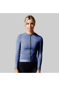 ACELERA - Damska koszulka kolarska z długim rękawem. Kolor: niebieski. Materiał: materiał. Długość rękawa: długi rękaw. Długość: długie. Sport: kolarstwo #1