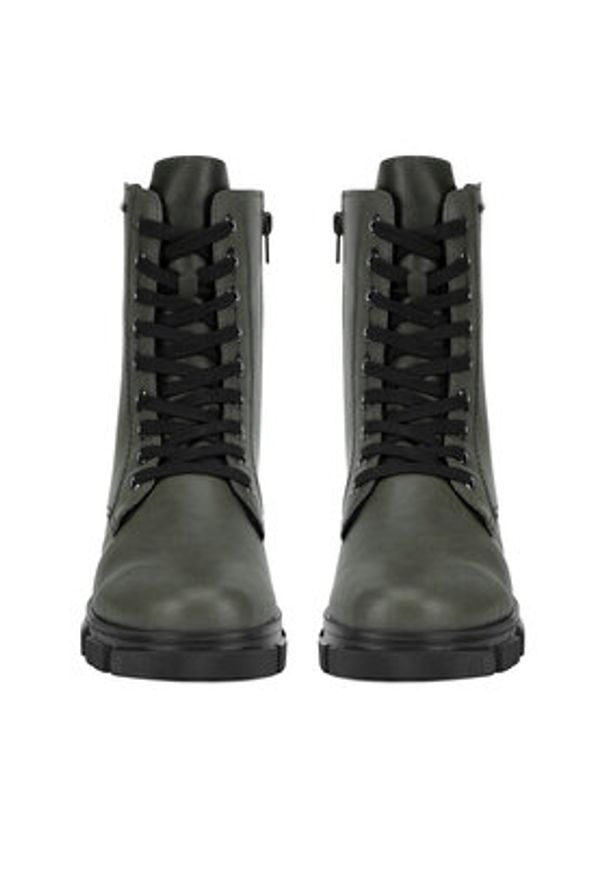 Rieker Trzewiki Y7102-52 Zielony. Kolor: zielony. Materiał: materiał