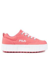 Buty damskie trampki Fila SANBLAST C WMN. Kolor: różowy, biały, wielokolorowy. Sport: turystyka piesza