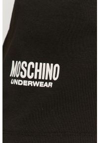 Moschino Underwear - T-shirt. Okazja: na co dzień. Kolor: czarny. Materiał: bawełna, dzianina, elastan. Wzór: nadruk. Styl: casual #5