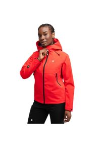 SIROKO - Damska kurtka trekkingowa hardshell Siroko Inca. Kolor: czerwony. Materiał: hardshell. Sezon: zima. Styl: sportowy #1