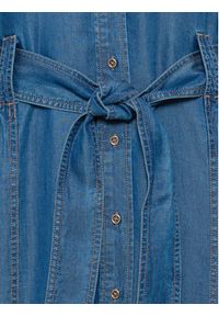 Olsen Sukienka koszulowa 13001739 Niebieski Regular Fit. Kolor: niebieski. Materiał: lyocell. Typ sukienki: koszulowe