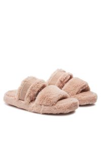 TOMMY HILFIGER - Tommy Hilfiger Kapcie Fur Basics Slipper FW0FW08343 Różowy. Kolor: różowy. Materiał: materiał